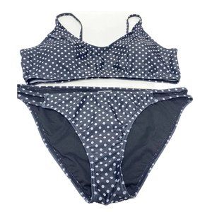 Plus Size 2X Bikini Black And White Polka Dot 2xl Bathing Suit 2pc